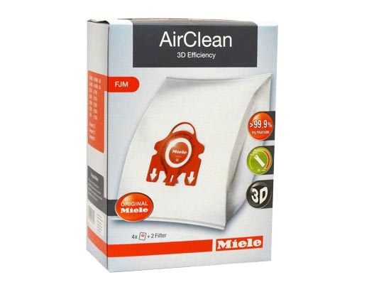Miele GN Airclean 3D Efficiency Vacuum Bags (2 Boxes) - 8 Bags + 2 Super Air Clean Filters + 2 Pre-Motor Filters
