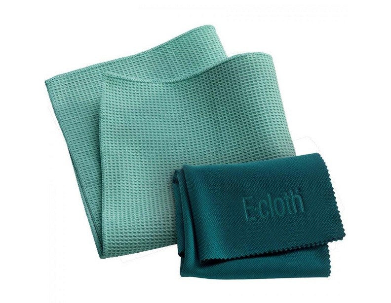Kit Cloth E-Cloth Window Cleaning Kit Green 2 Cloths 10615W | eVacuumStore.com